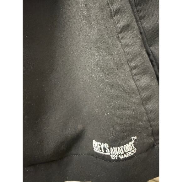 Grey's Anatomy Black Scrub Top Jacket Professional Wear Snap Up Women’s Size XS - Picture 4 of 4